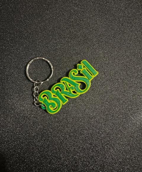 3D printed Brasil keychain