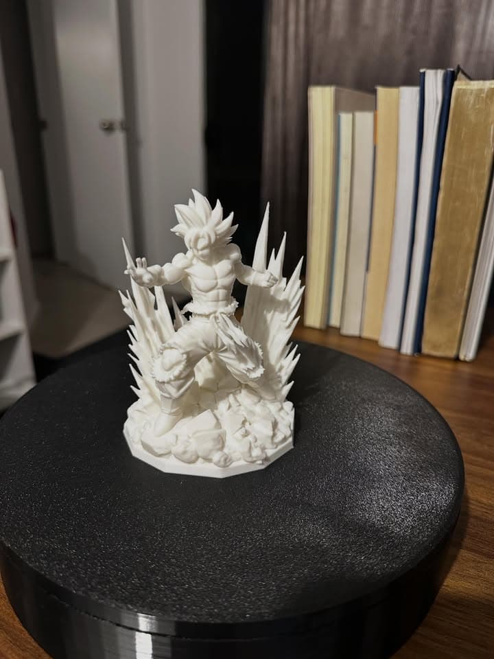 3D printed Goku figure